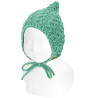 Aran stitch bulky baby bonnet JADE