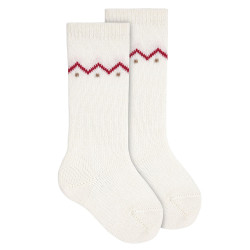 Merino wool-blend knee...