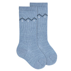 Merino wool-blend knee...