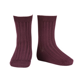Basic rib short socks SYRAH
