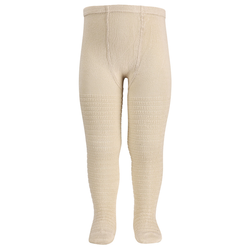 Horizontal textured tights LINEN