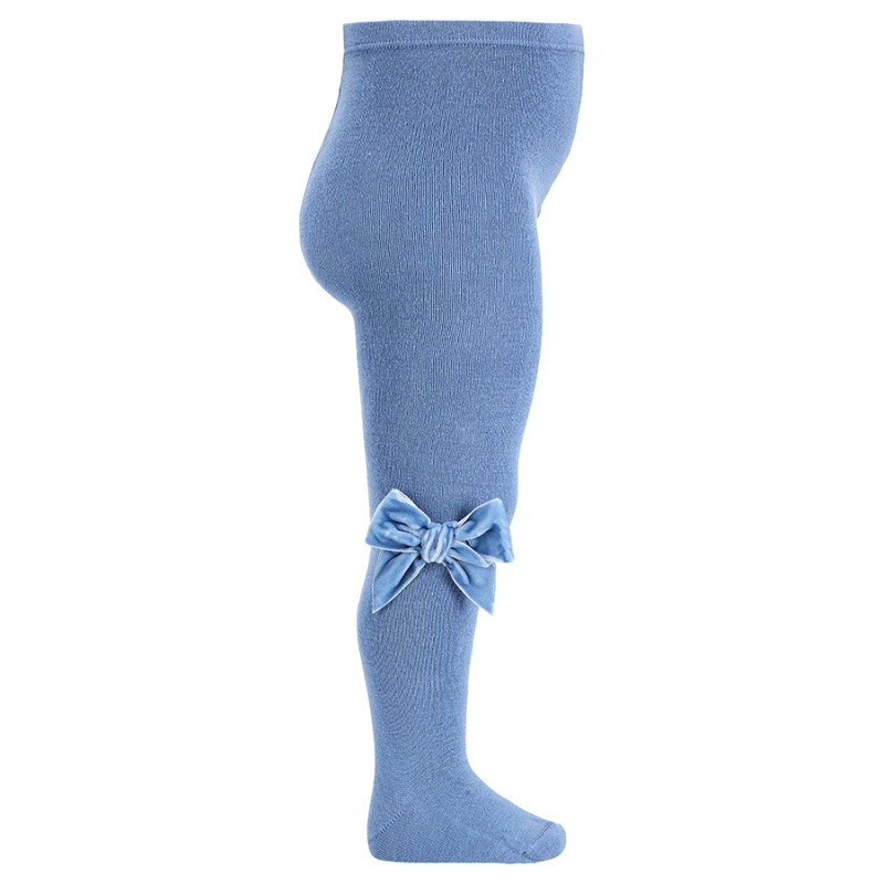 Leotards cotó amb llaç de vellut lateral BLAU FRANCES