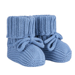 Baby rib booties FRENCH BLUE