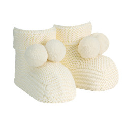 Garter stitch baby booties...