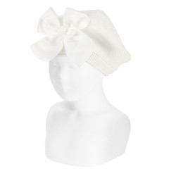 Garter stitch beret with...
