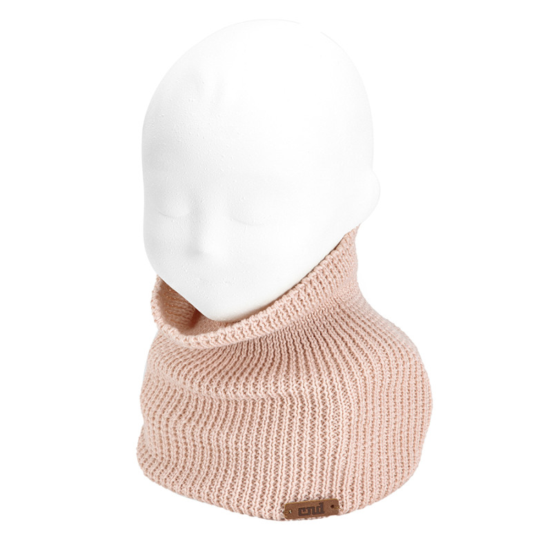 Coll mescla llana merino, punt links NUDE