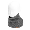 Coll mescla llana merino, punt links GRIS CLAR
