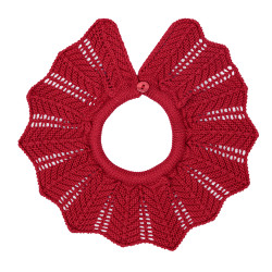 Link stitch openwork collar...