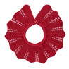 Link stitch openwork collar RED VELVET