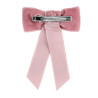 Pinza cabello coquette con lazo de terciopelo ROSA PALO