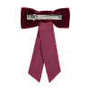 Fermaglio capelli coquette con fiocco velluto GRANATA