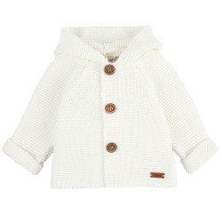 Garter stitch hooded short...