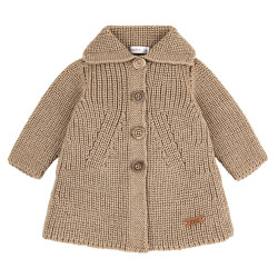 Pearl stitch short coat in...