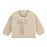 Cardigan punto legaccio e fiocco vellutocoquette LINO