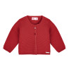Garter stitch cardigan RED VELVET