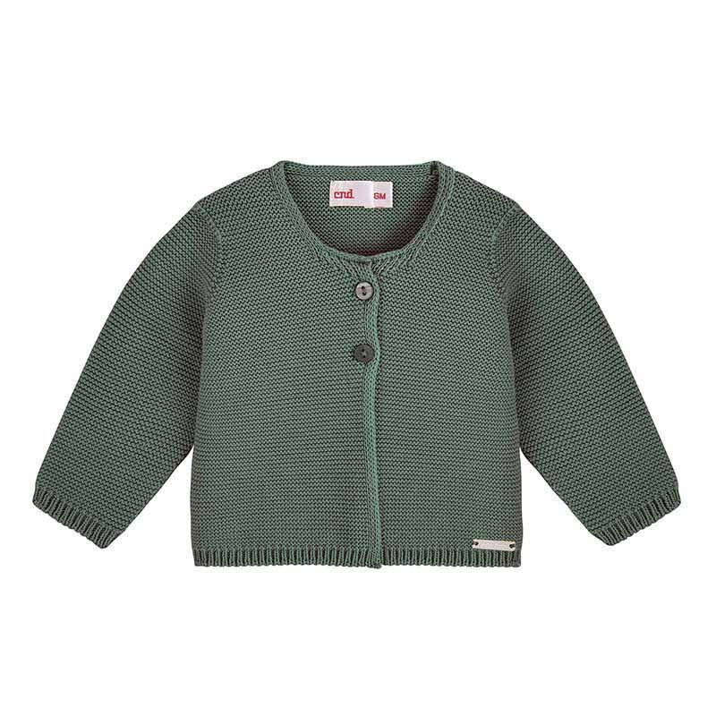 Garter stitch cardigan LICHEN GREEN