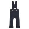 Rib trousers with suspenders NAVY BLUE