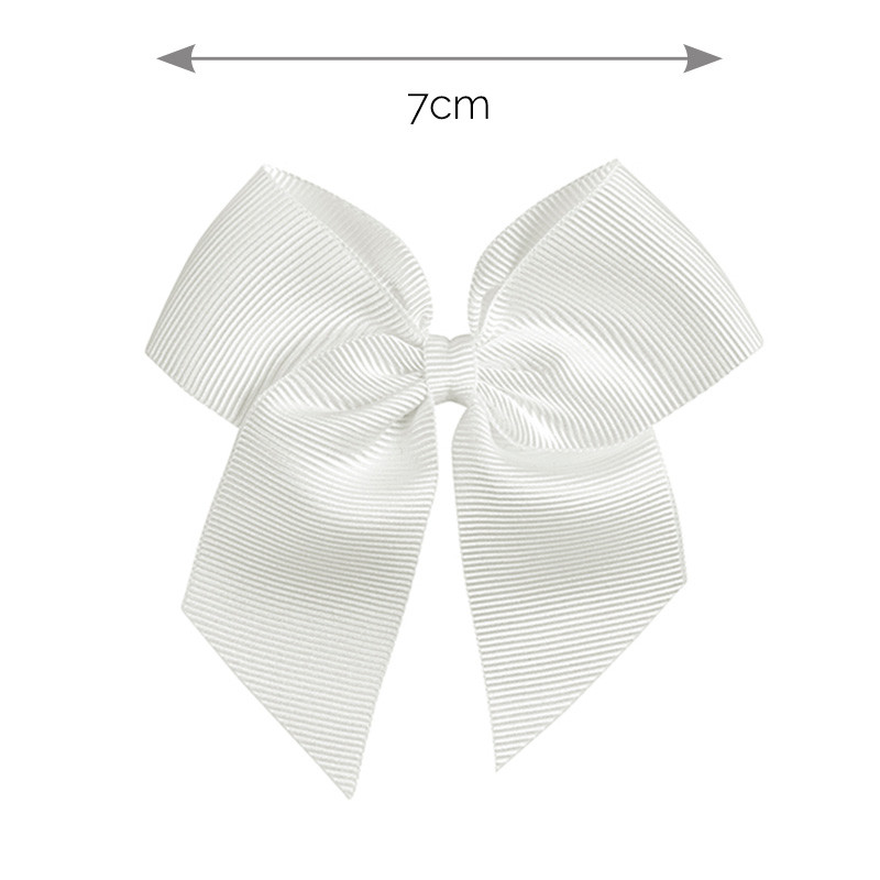 Hair clip with grosgrain bow CREAM