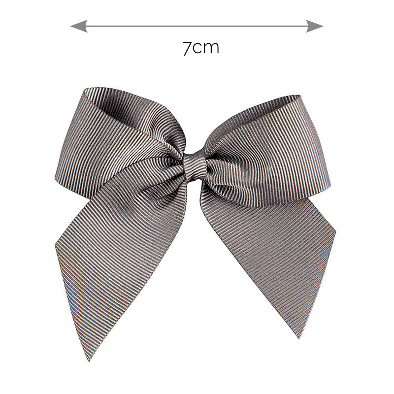 Fermaglio capelli con fiocco grosgrain GRIGIO CHIARO