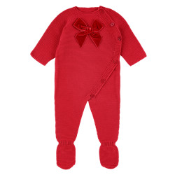 Rompersuit with velvet bow...
