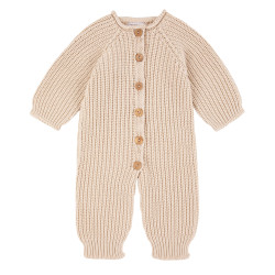 Pearl stitch rompersuit LINEN