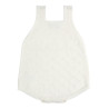 Garter stitch textured romper CREAM