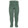 Leotardos con relieve horizontal VERDE LIQUEN