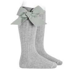 Ribbed knee socks with...