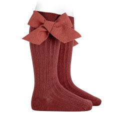 Ribbed knee socks with...
