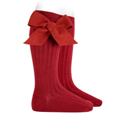 Ribbed knee socks with...