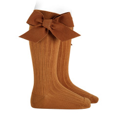 Ribbed knee socks with...