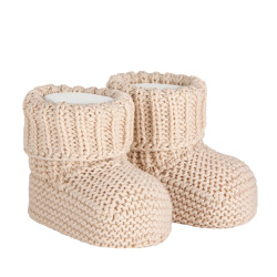 Pearl stitch baby booties...