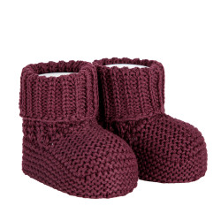 Pearl stitch baby booties...