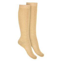 Calcetines altos mujer hilo...
