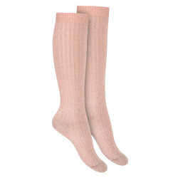 Calcetines altos mujer hilo...