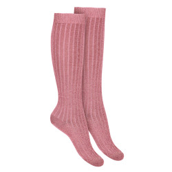 Calcetines altos mujer hilo...
