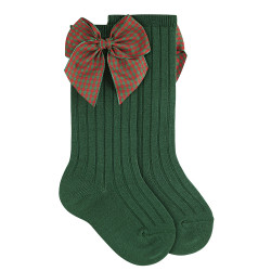 Meias altas com Xadrez natal