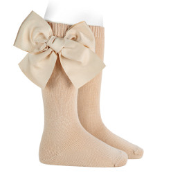 Warm cotton knee socks with...