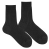 Extrafine merino wool rib short socks