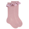 Knee socks with liberty floral ribbon