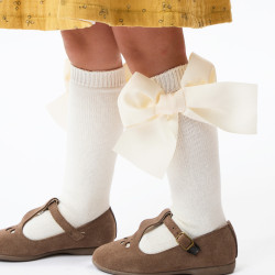 Warm cotton knee socks with...