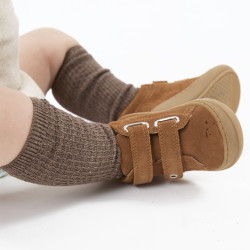 Meias altas lã merino com...