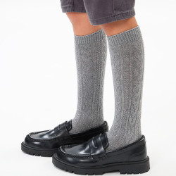 Warm cotton textured knee...