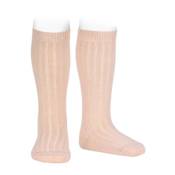 Merino wool-blend rib knee...