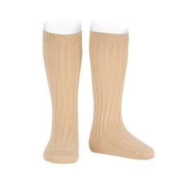Merino wool-blend rib knee...