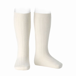 Merino wool-blend rib knee...
