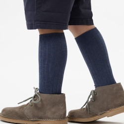 Merino wool-blend rib knee...