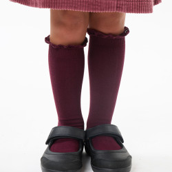 Knee socks with lace edging...