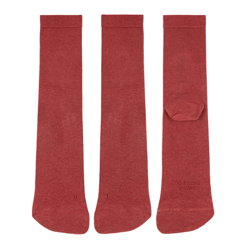 Calze lisce barefoot di bambú donna SANGRIA