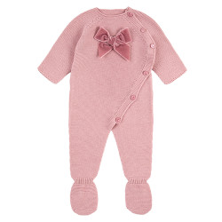 Rompersuit with velvet bow...